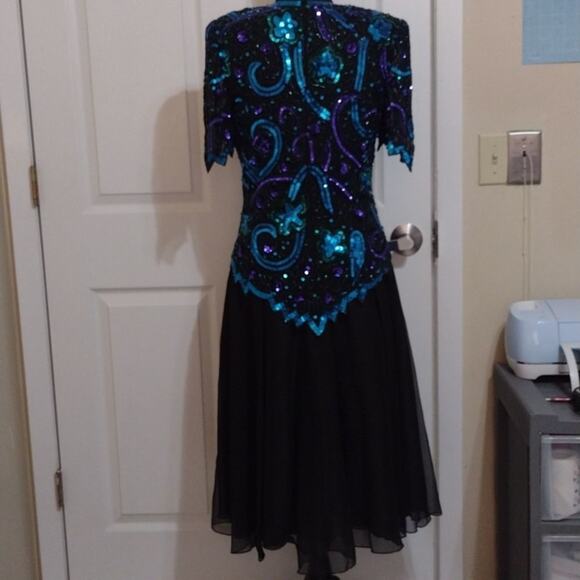 Brilliant by J.A Rare 80's/90's shoulder padded sequence beaded woman's size S - Picture 7 of 9
